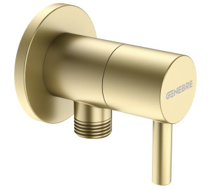 2 válvulas de escuadra 1/2” x 3/8" brushed pvd gold
